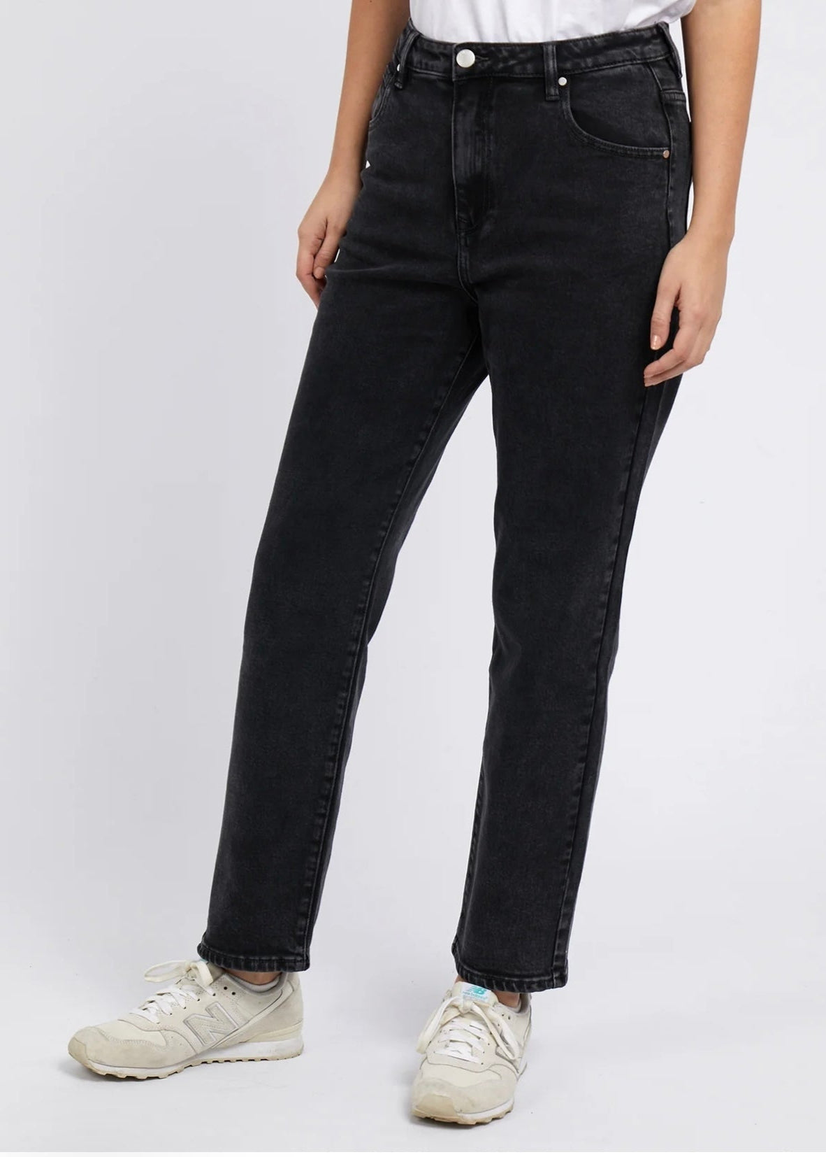 Enmore Wide Leg Jeans ~ Washed Black