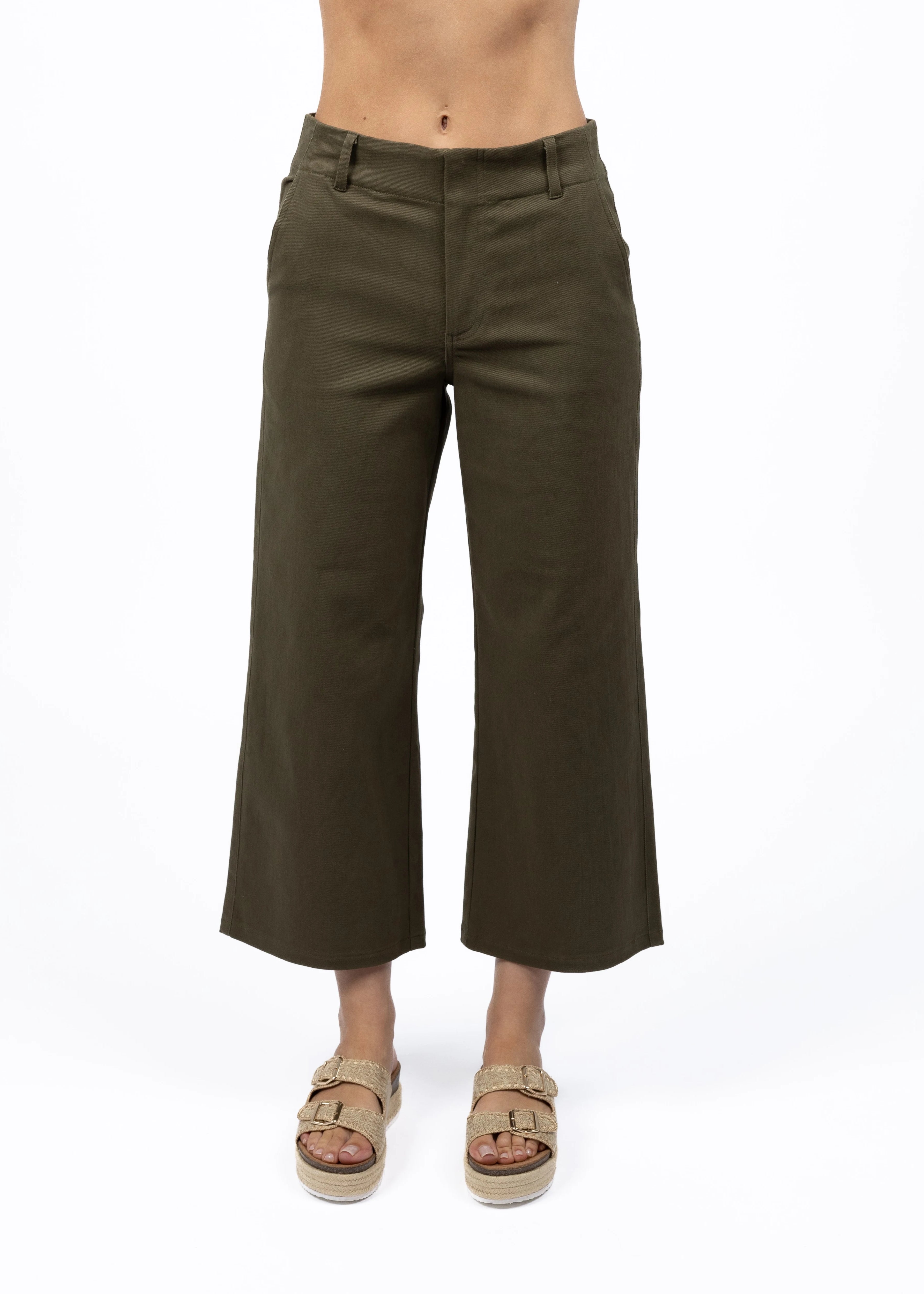 Margot Drill Pant ~ Moss