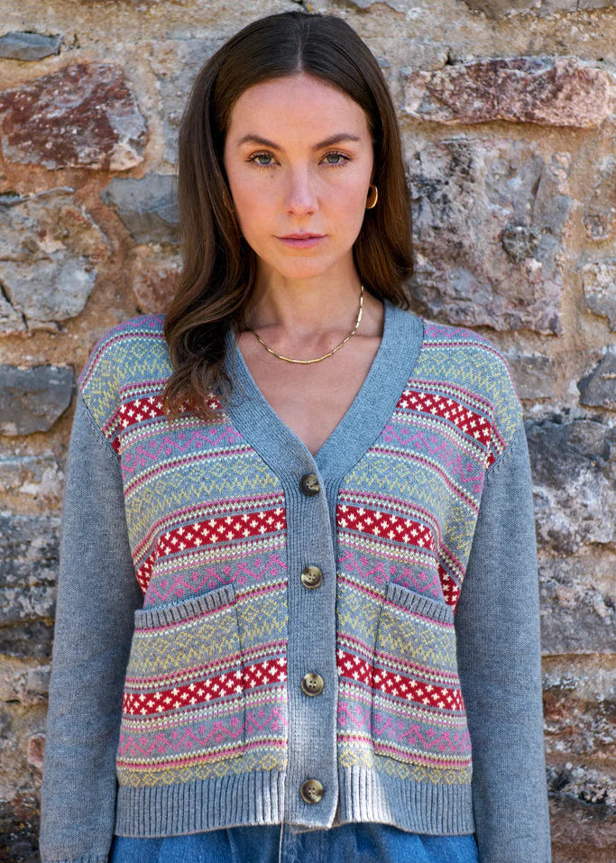 Fairisle Cardigan ~ Charcoal