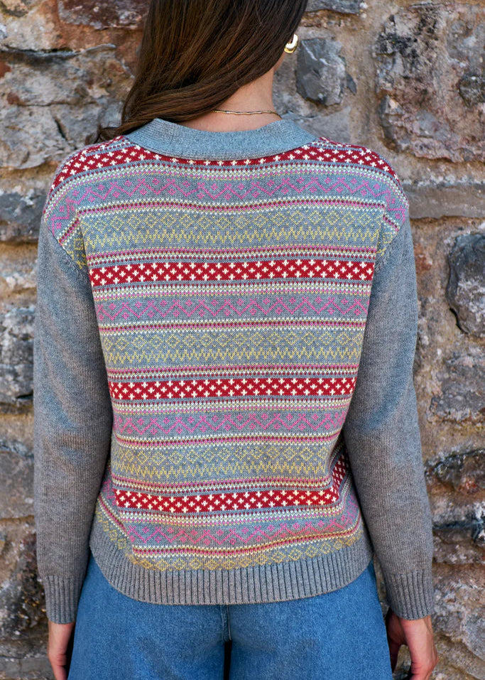 Fairisle Cardigan ~ Charcoal