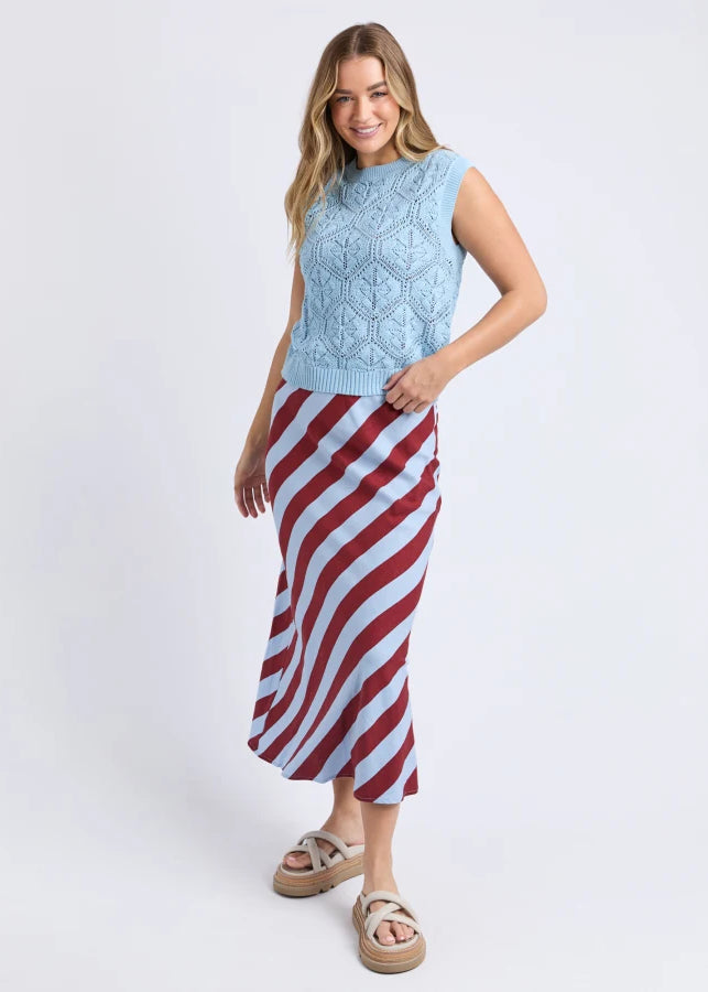 Luna Knit Vest ~ Cerulean