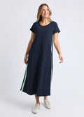 Recovery Dress ~ Navy/Mint Stripe