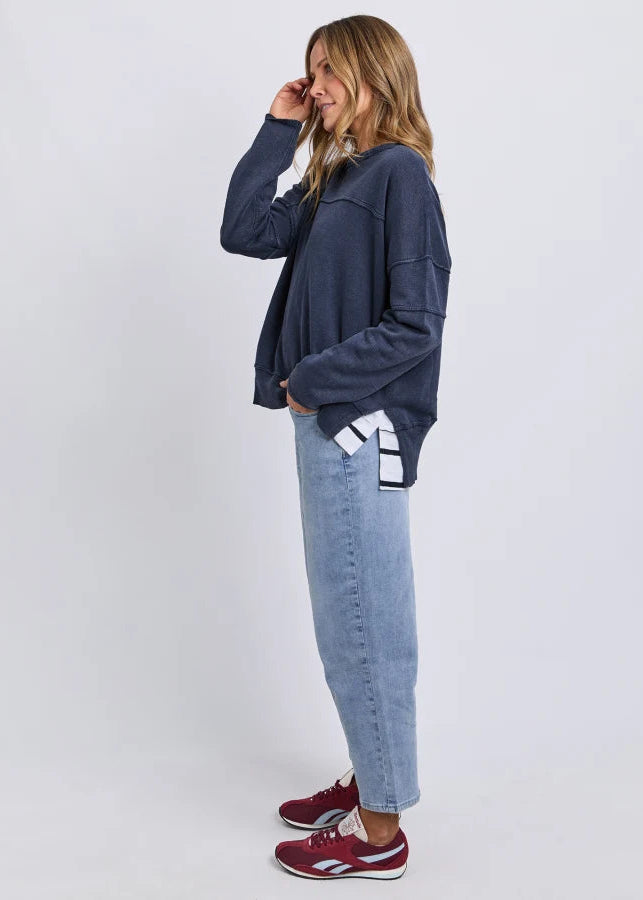 Jayne Throw On Knit ~ Navy