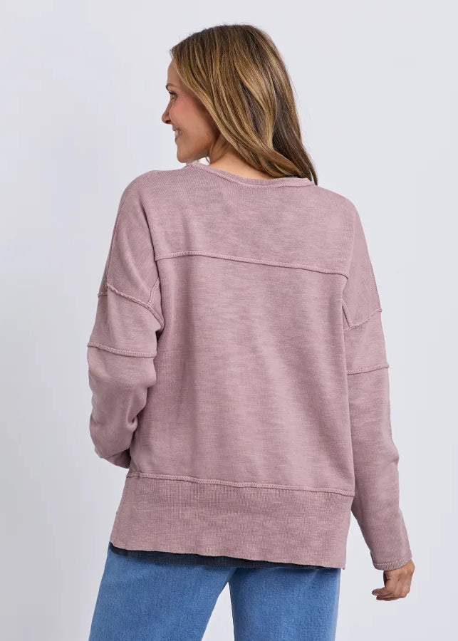 Jayne Throw On Knit ~ Dusty Pink