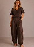 Demi Pleated Pant ~ Chocolate