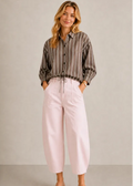 Cleo Stripe Shirt ~ Chocolate