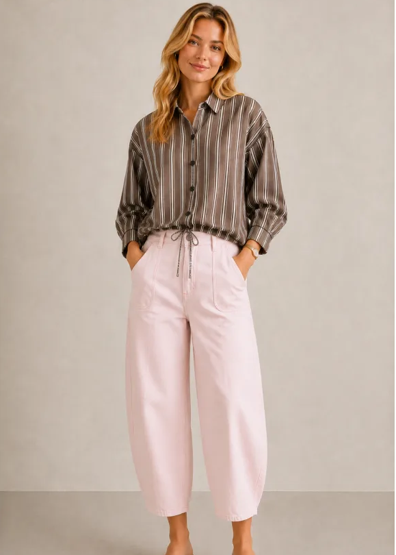 Cleo Stripe Shirt ~ Chocolate
