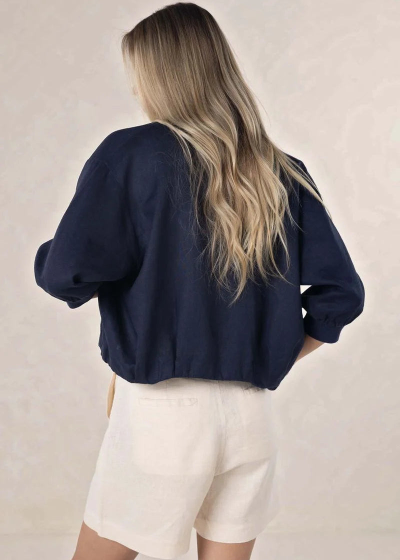 Arden Bomber Jacket ~ Navy