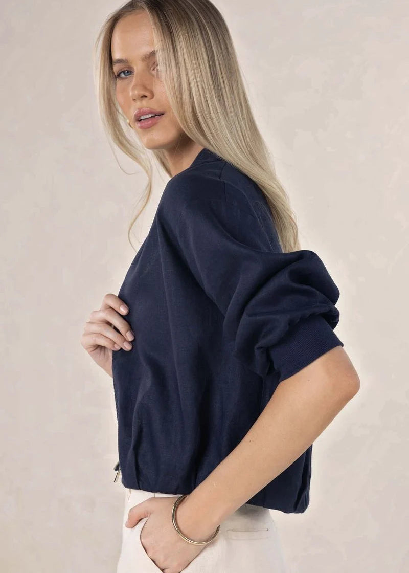 Arden Bomber Jacket ~ Navy