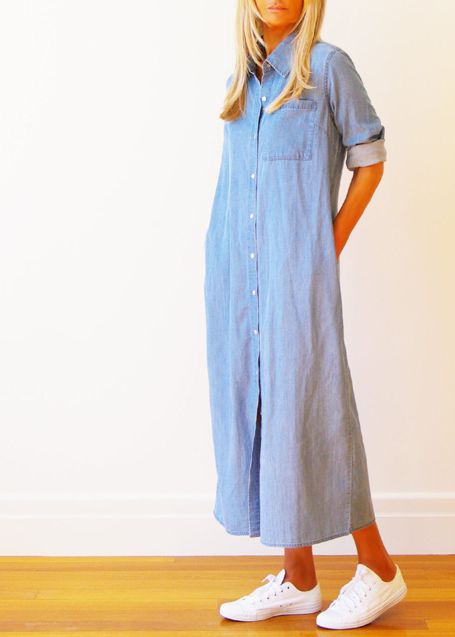 Belle Shirtdress Dress ~ Denim