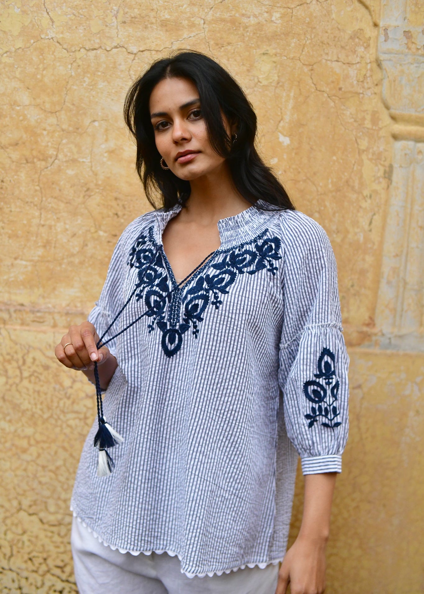 Capri Blouse ~ Navy