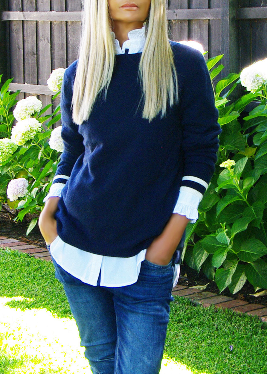 Carla Classic Jumper ~ Navy