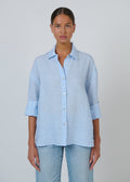 Linen Shirt ~ Rayure Ciel