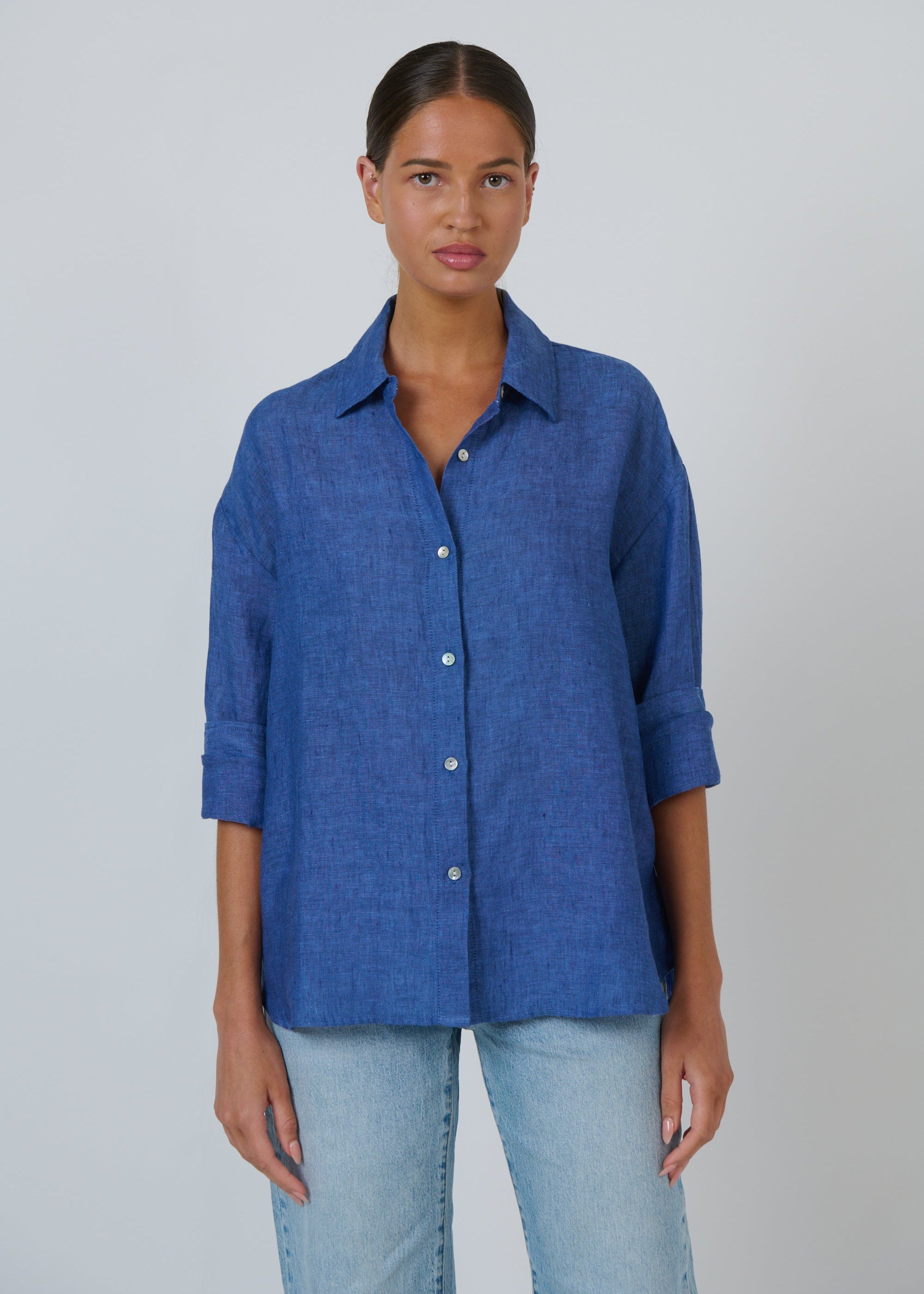 Linen Shirt ~ Indigo