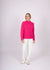 Pointelle Rib Trim Pullover ~ Hot Pink