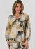 Naturals Button Blouse ~ Beige Marble