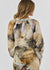 Naturals Button Blouse ~ Beige Marble