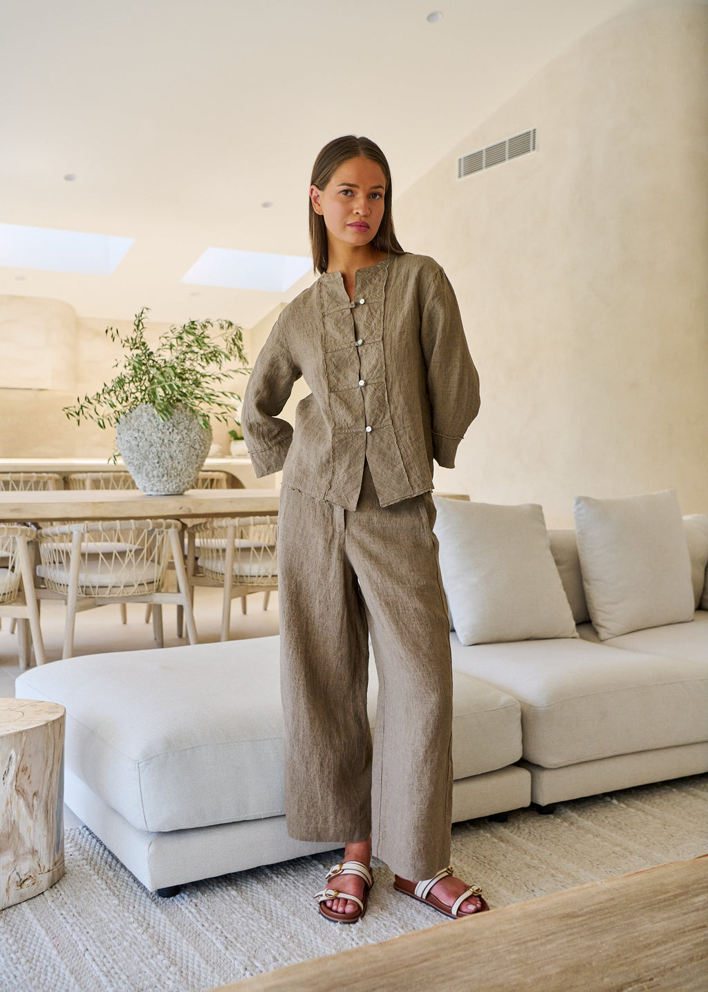 Linen Pant ~ Agate