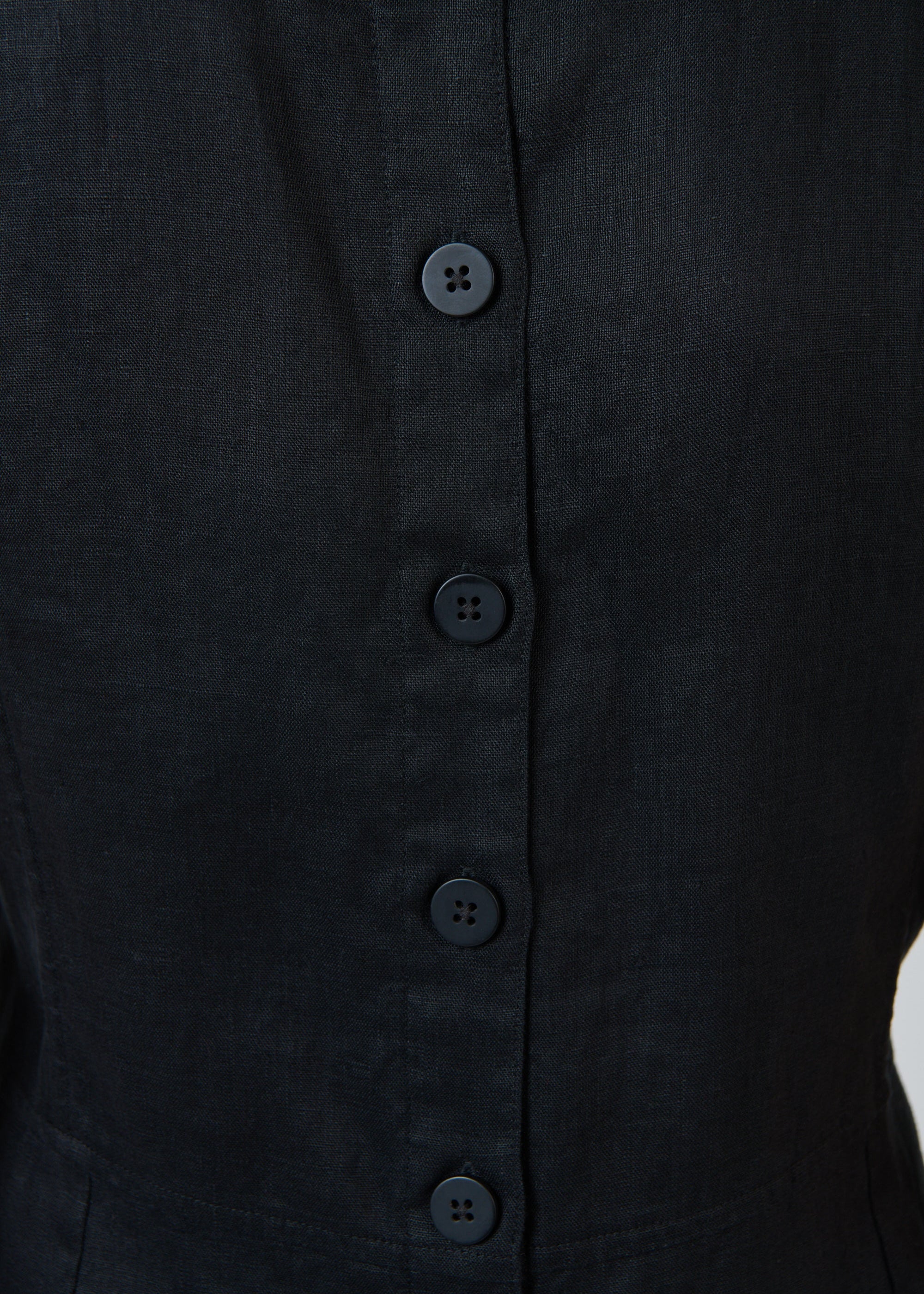 Linen Dress ~ Black