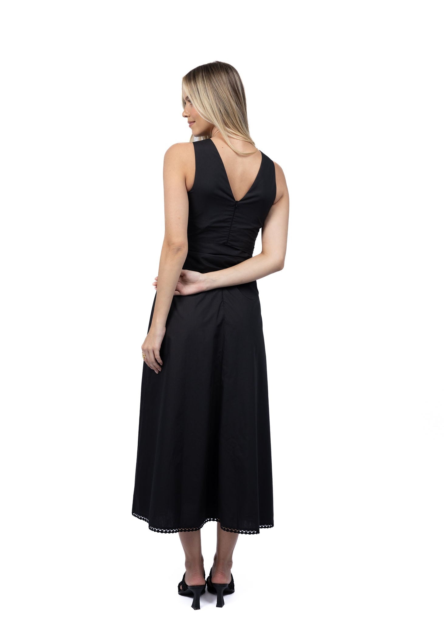 Willa Tie Dress ~ Black