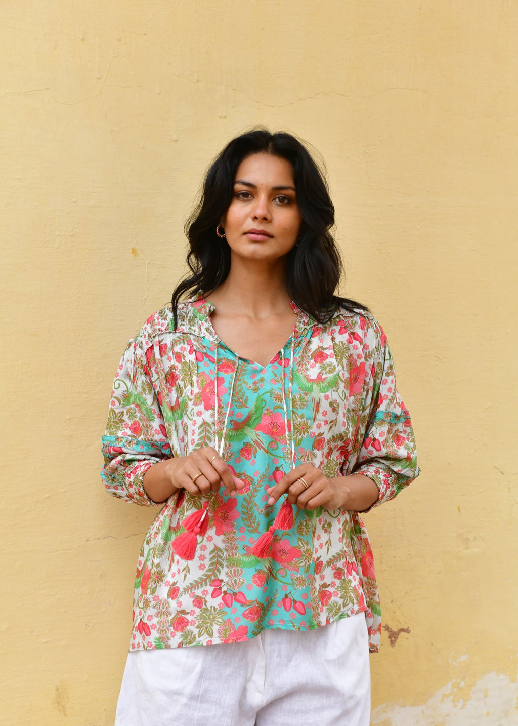 Hummingbird Blouse ~ Green