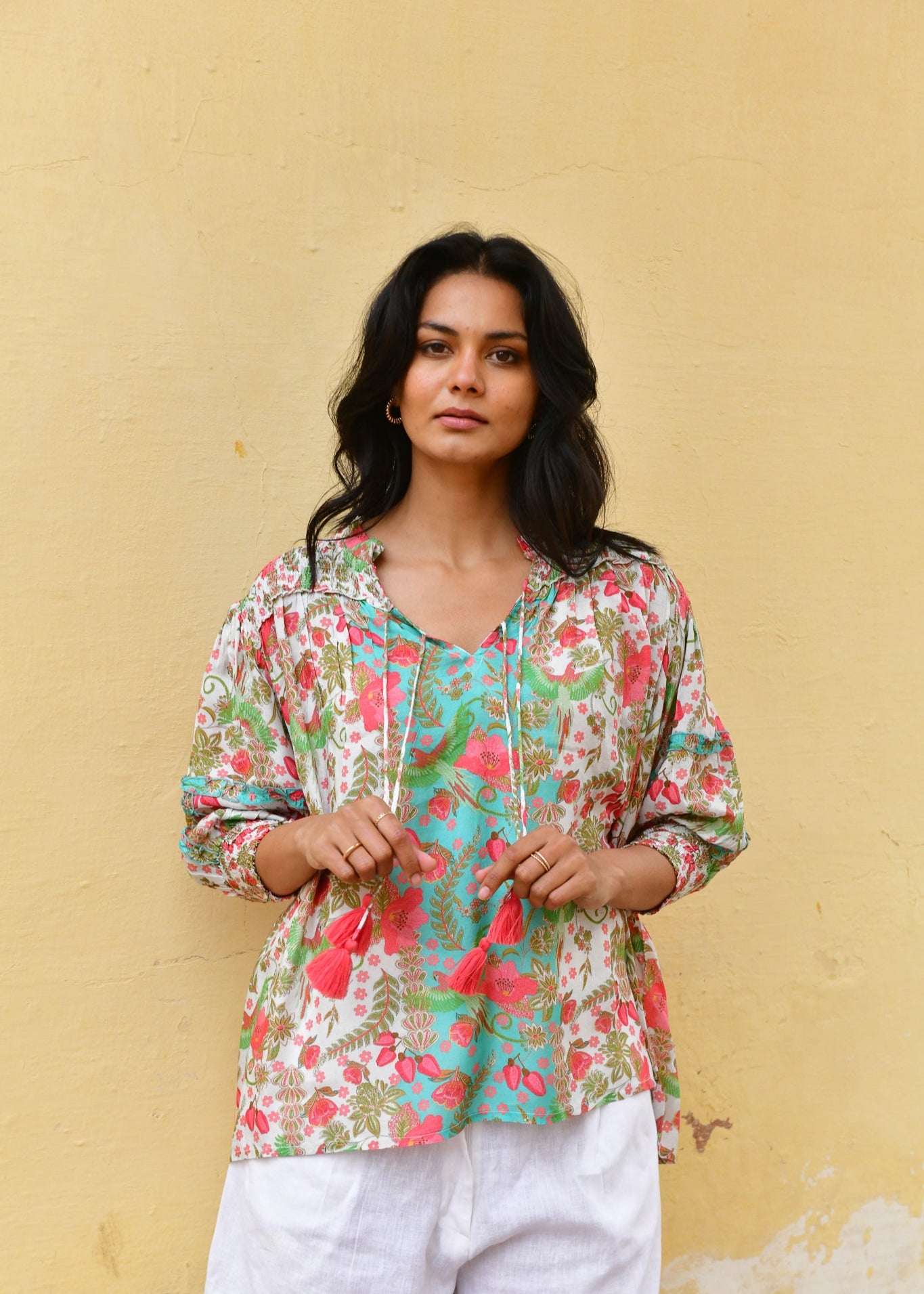 Hummingbird Blouse ~ Green