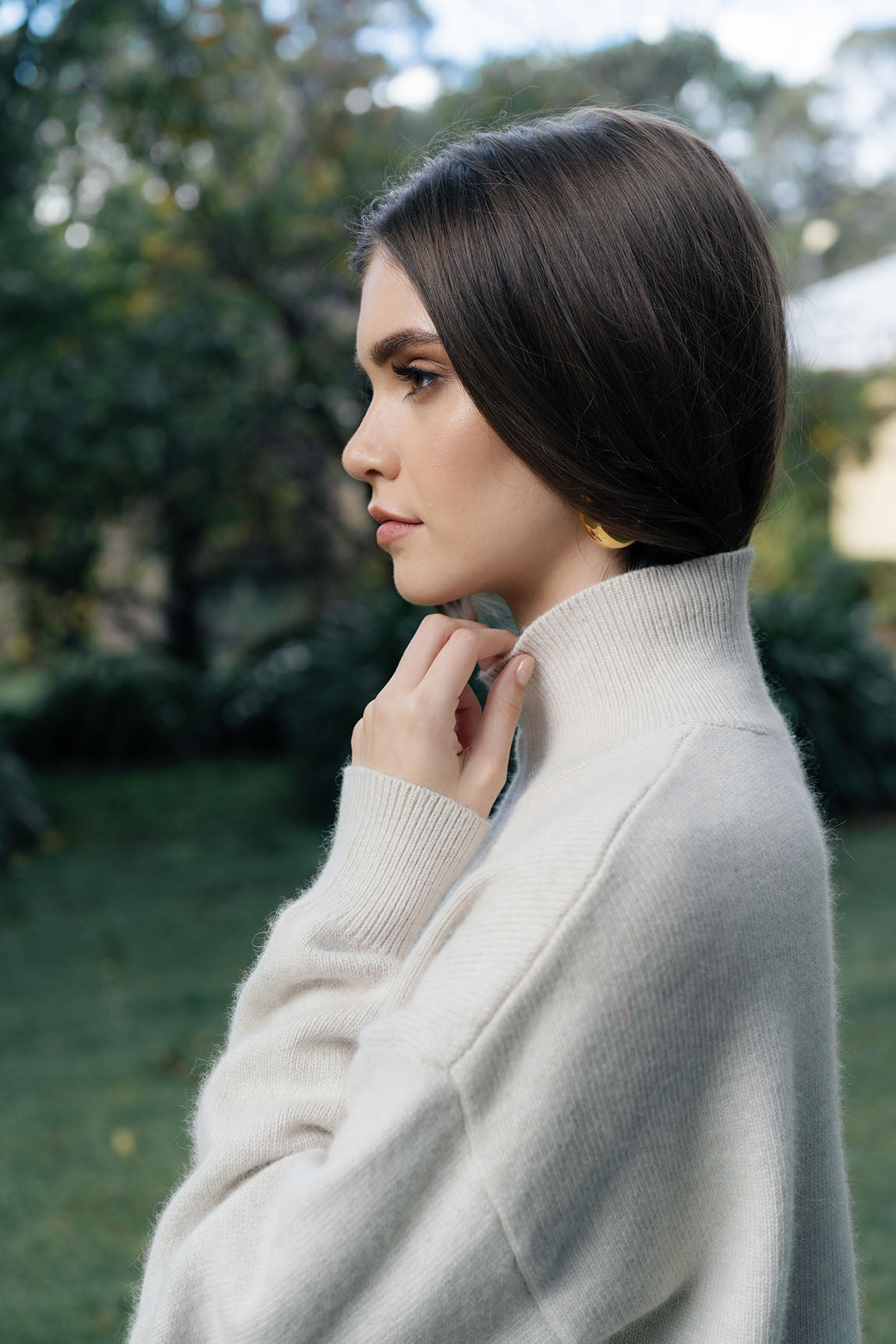 Zip Knox Sweater ~ Almond