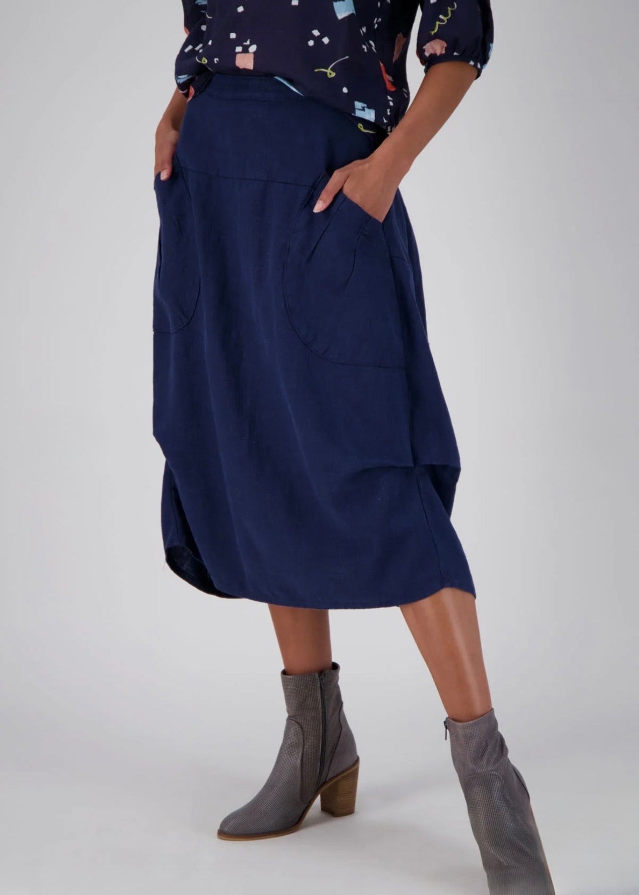 Milwaukee Fiesta Skirt ~ Navy