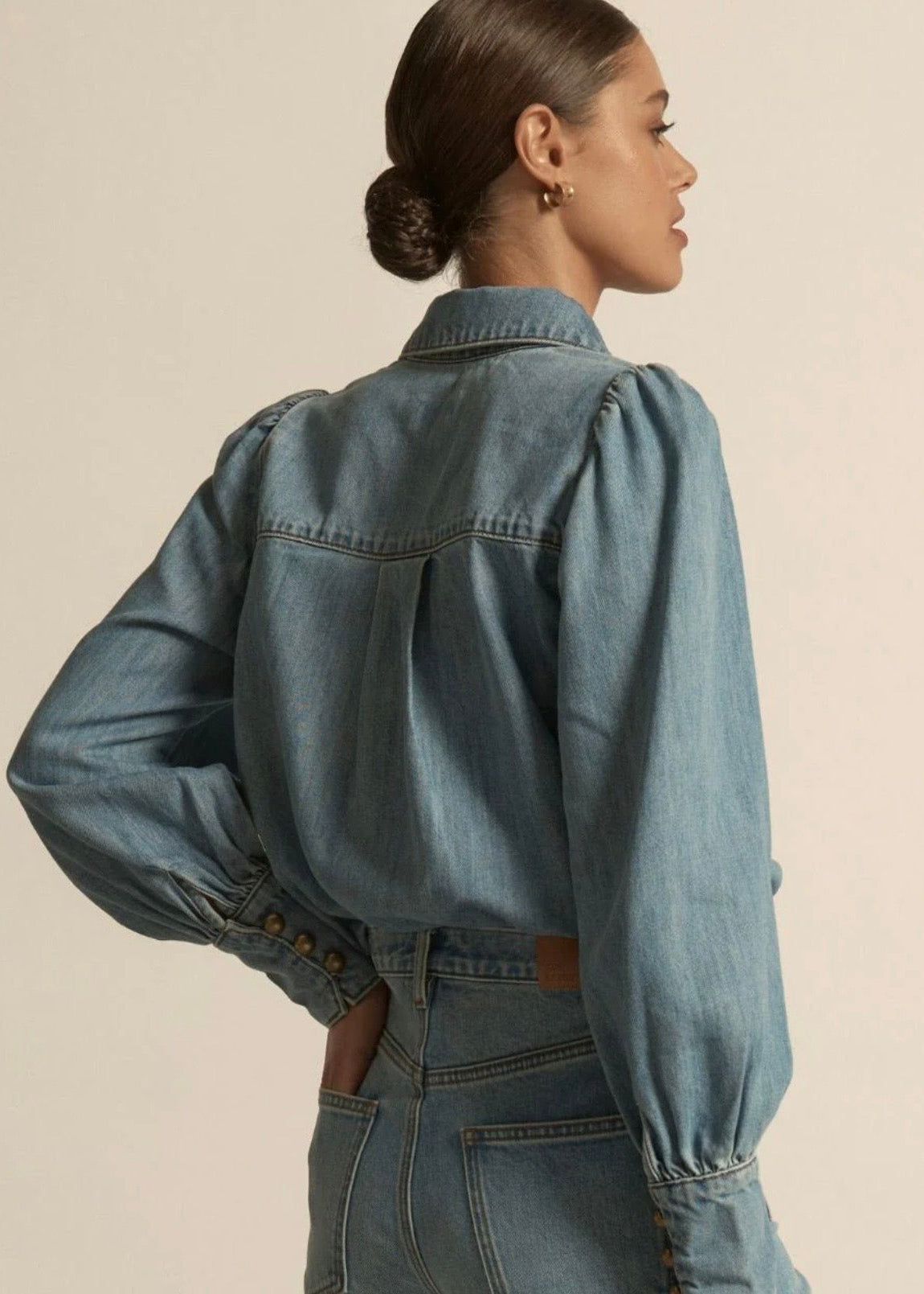 Resonate Top ~ Light Washed Denim