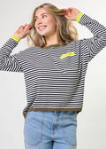 Street Pocket Jumper ~ Black with a Hint of Lime