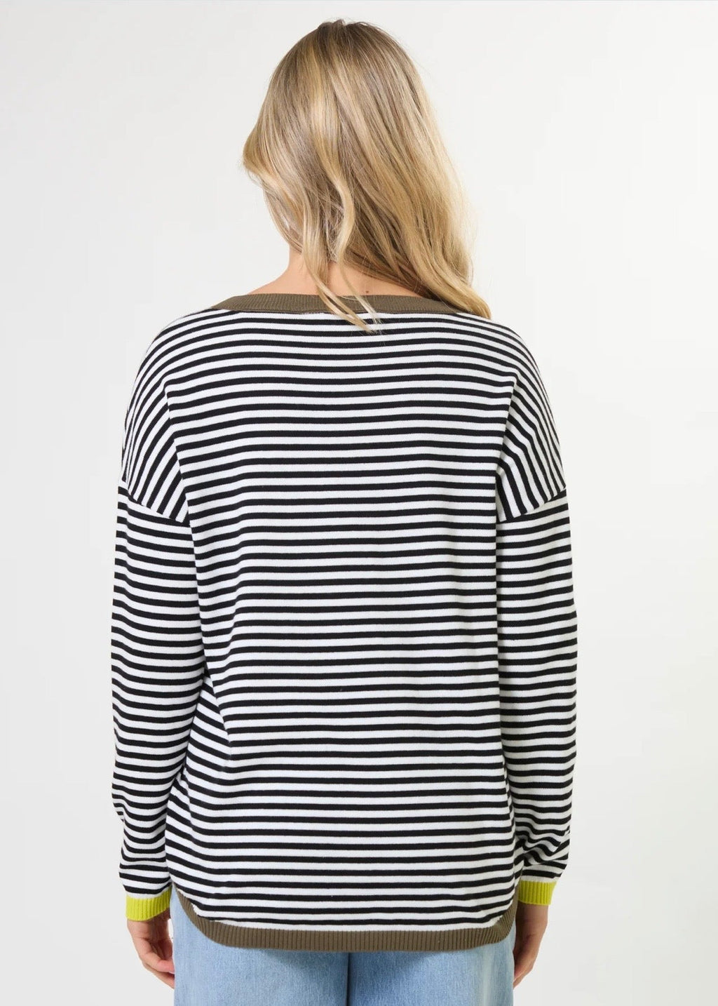 Street Pocket Jumper ~ Black with a Hint of Lime