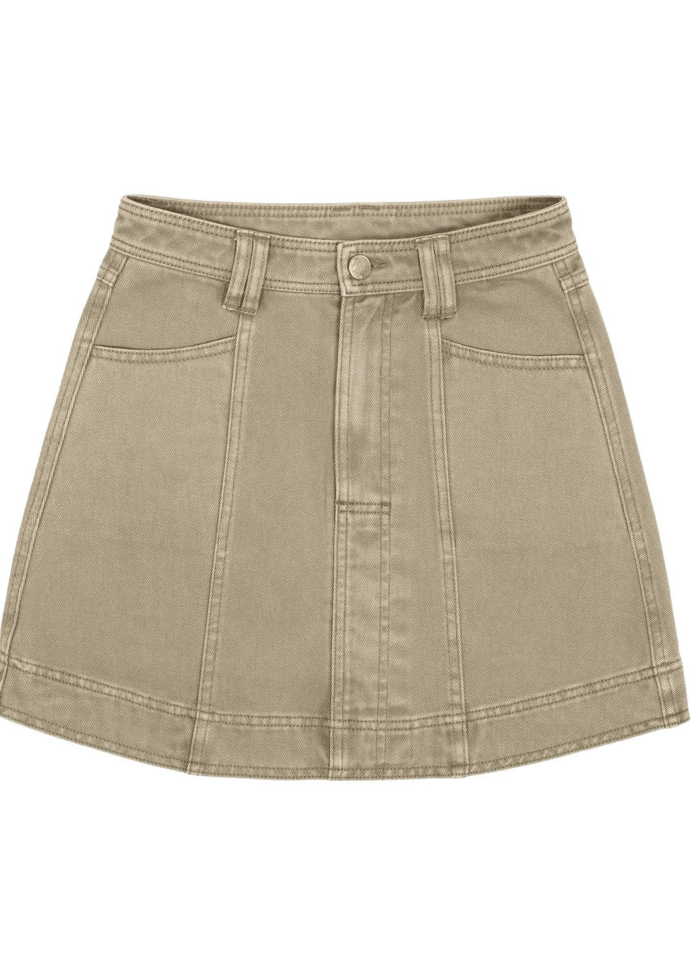 Clare Denim Skirt ~ Olive
