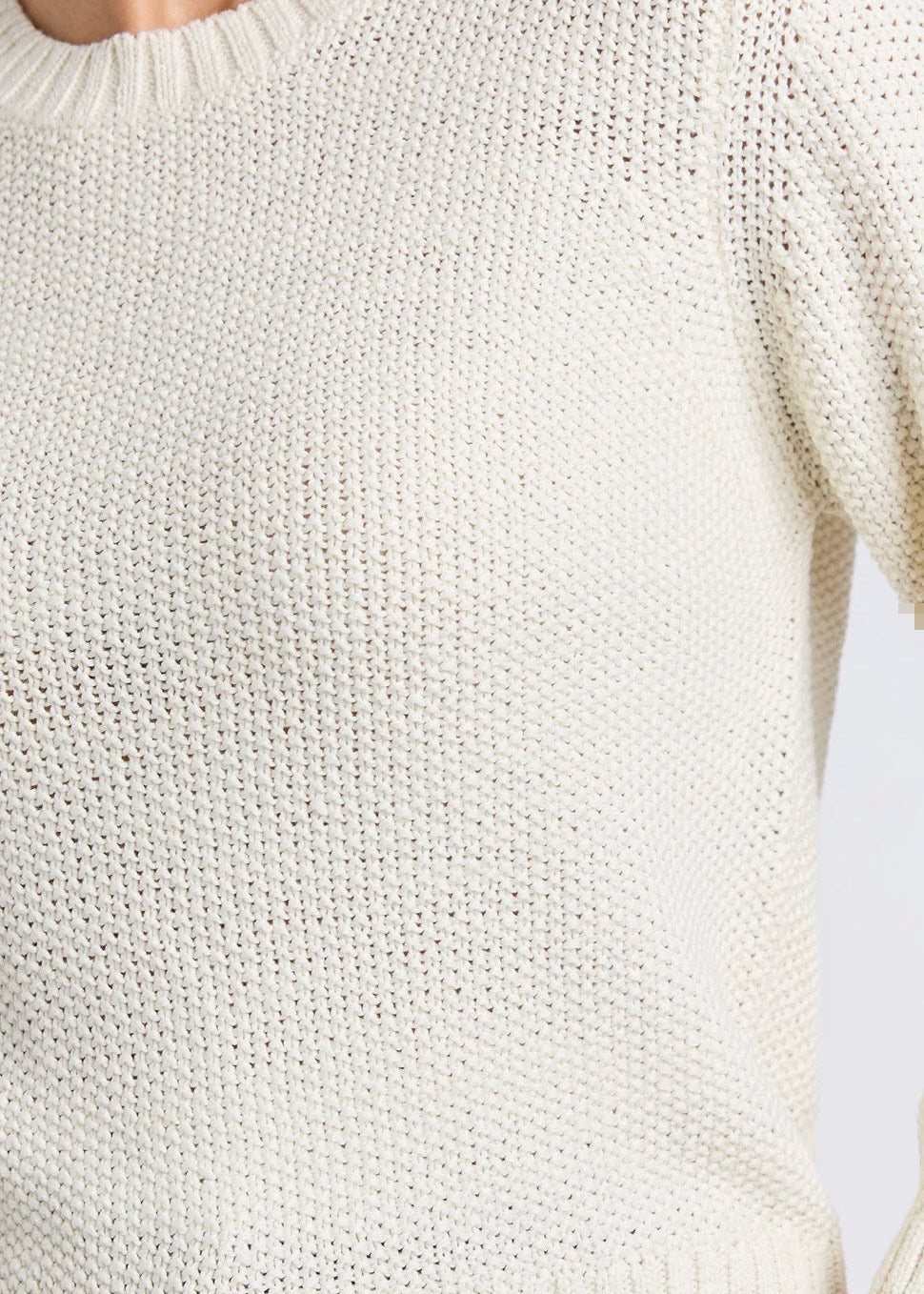 Blair LS Knit ~ Vintage White