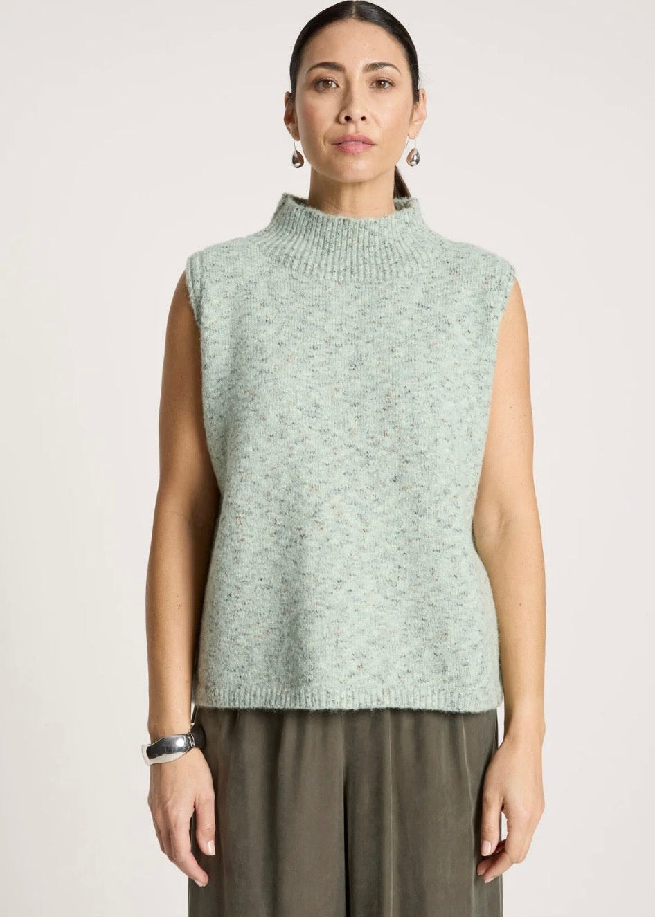 Zarda Knit Vest ~ Sage