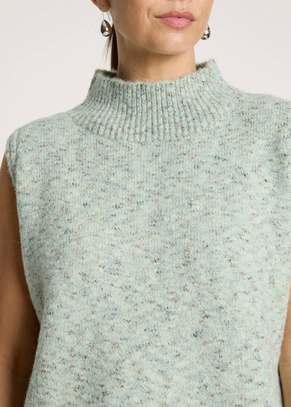 Zarda Knit Vest ~ Sage