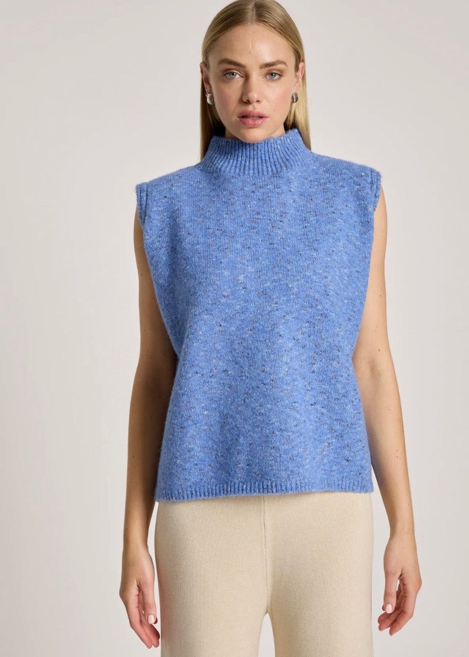 Zarda Knit Vest ~ Lake