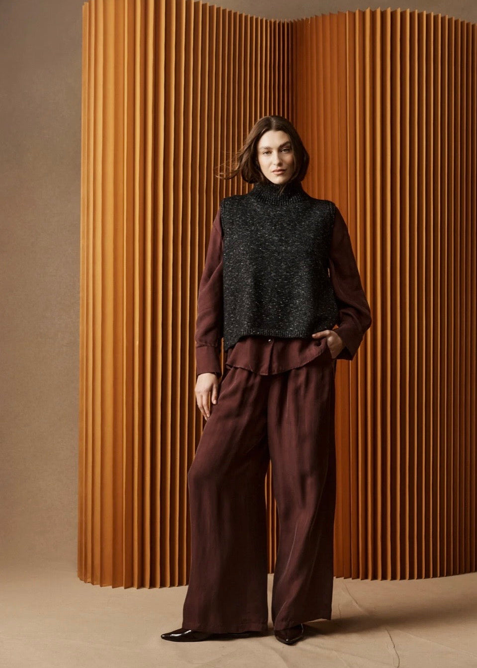 Zarda Knit Vest ~ Black