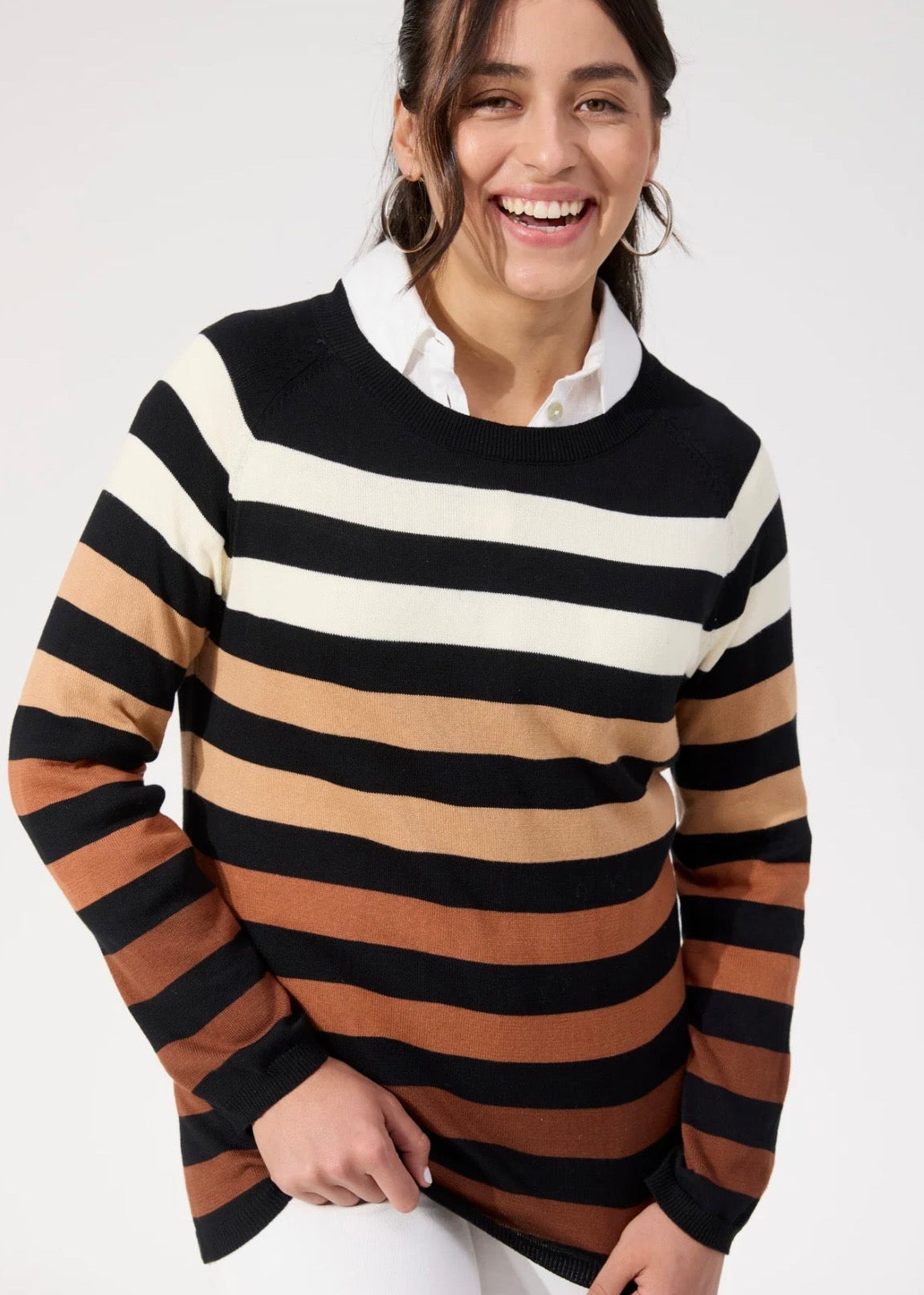 Vermont Stripe Jumper ~ Black