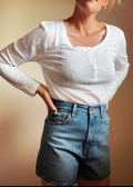 Grandpa Linen Top ~ White