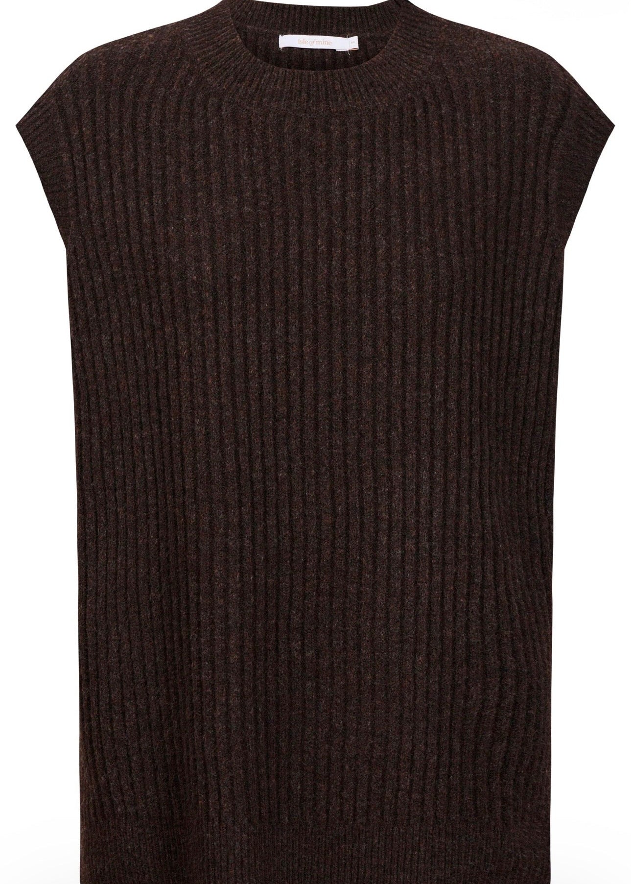 Miru Crew Knit Vest ~ Chocolate