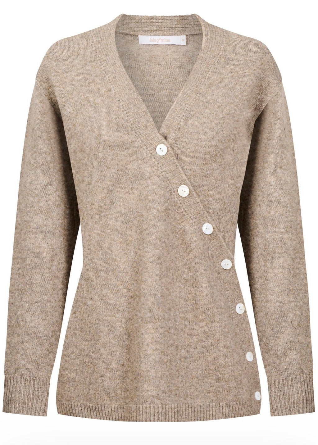 Miru Button Cardigan ~ Stone