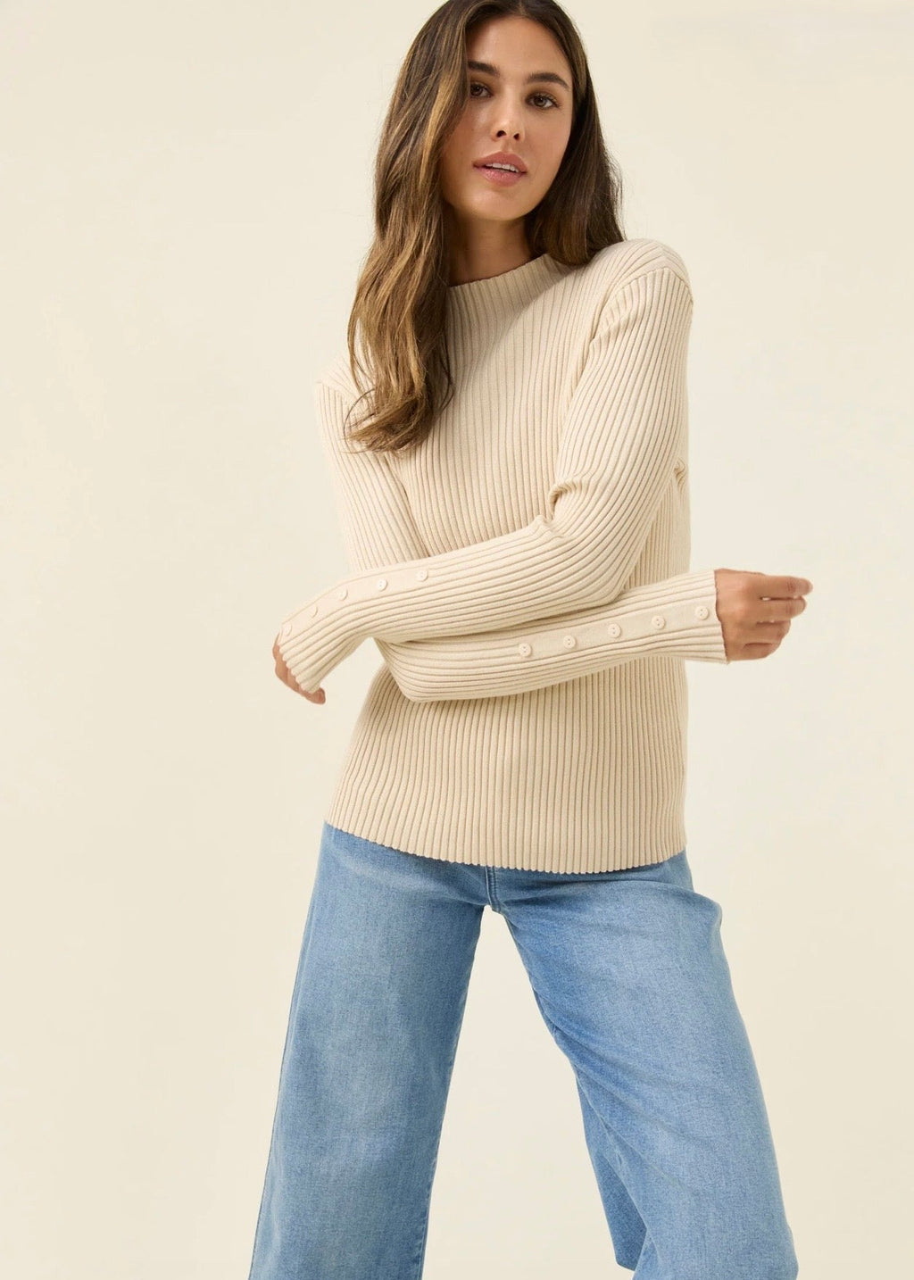 Juno Knit Top ~ Canvas