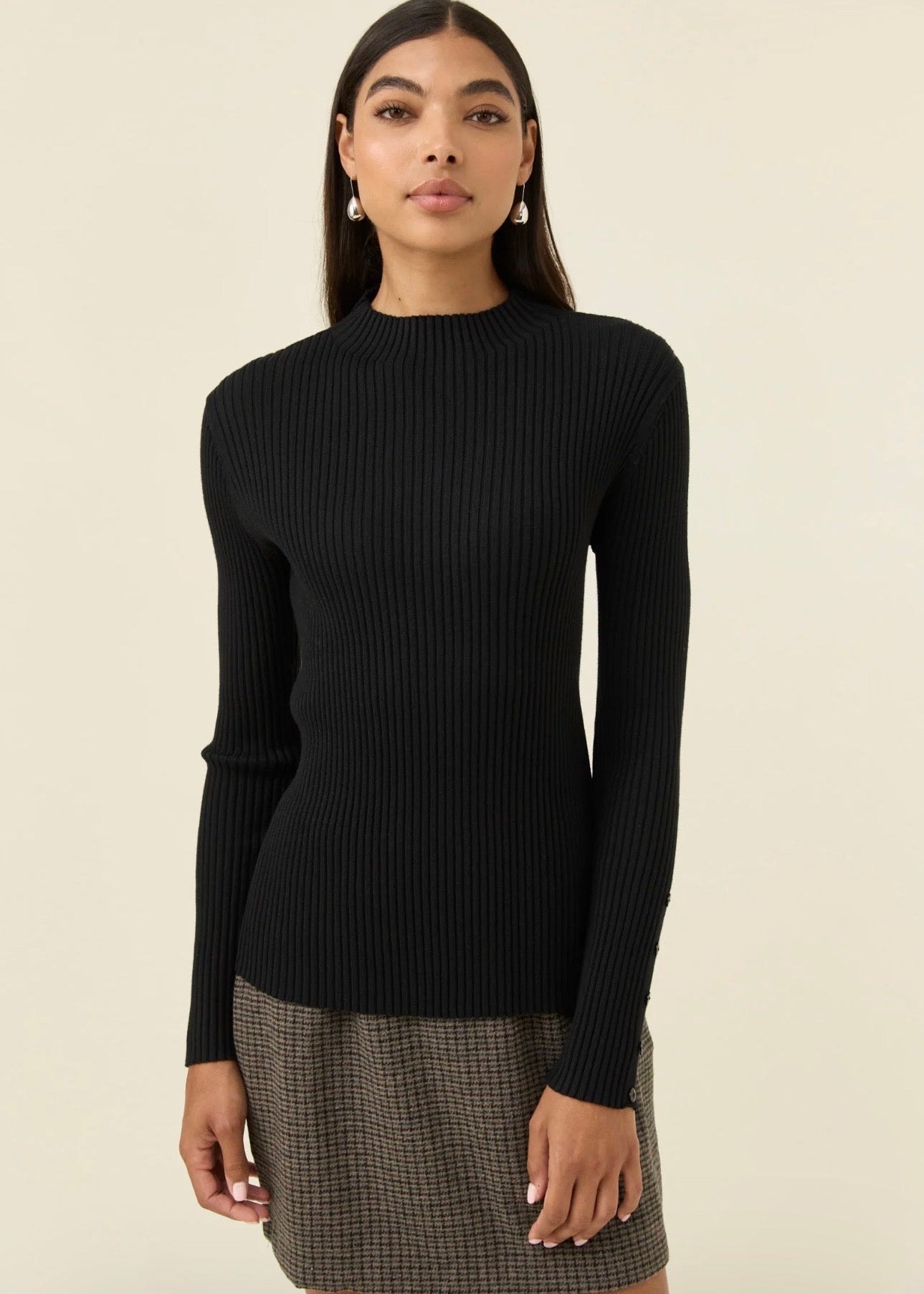Juno Knit Top ~ Onyx