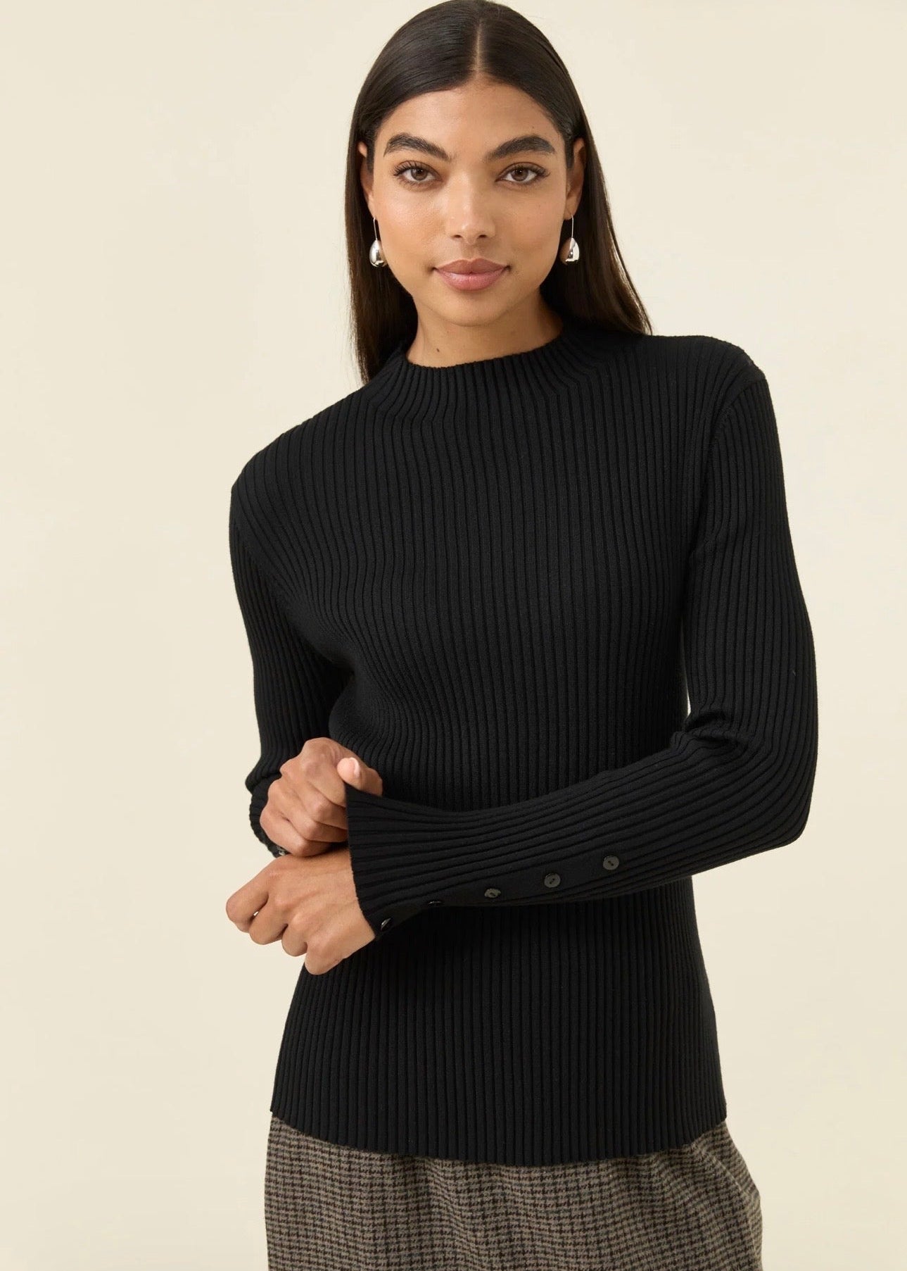 Juno Knit Top ~ Onyx