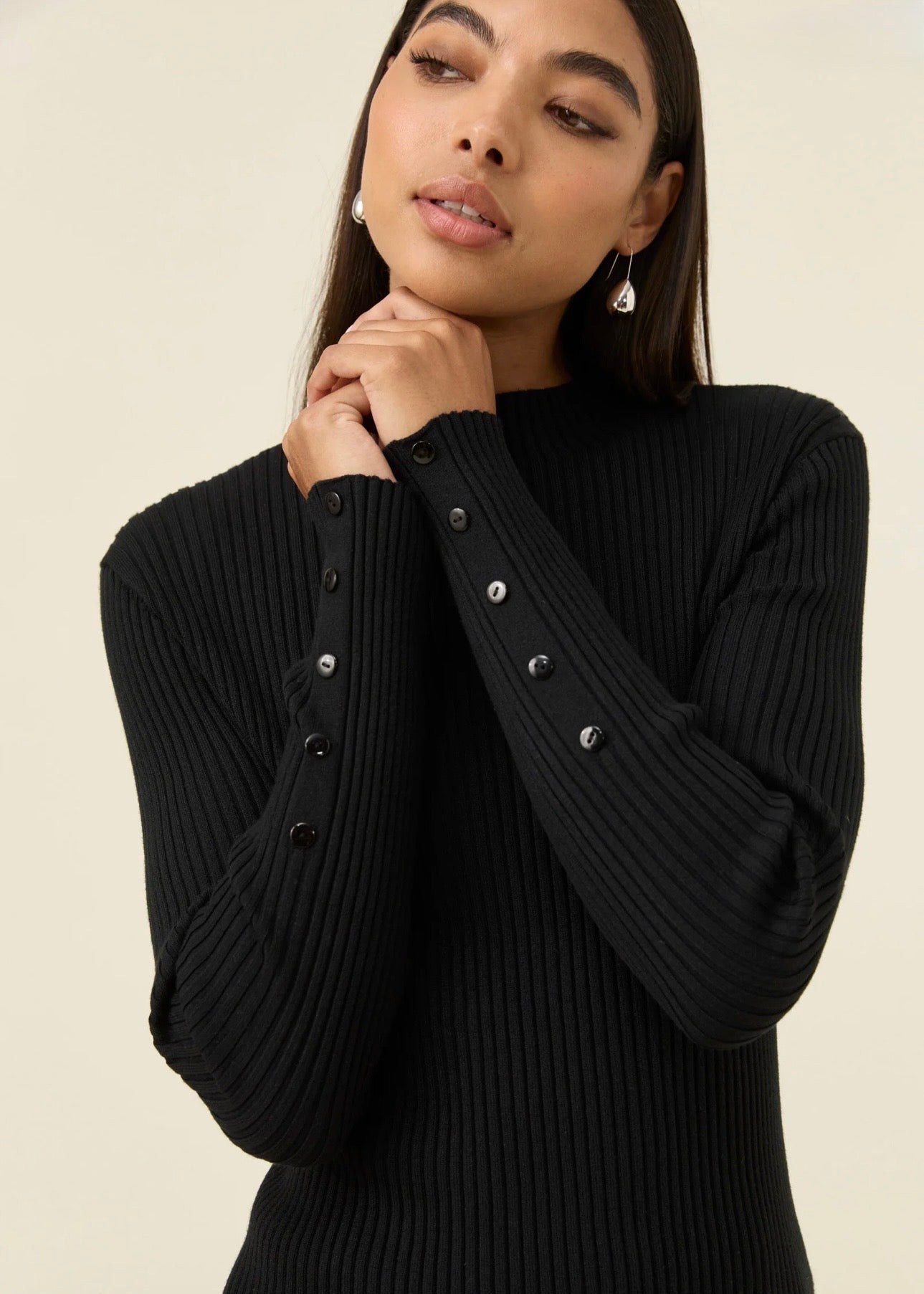 Juno Knit Top ~ Onyx