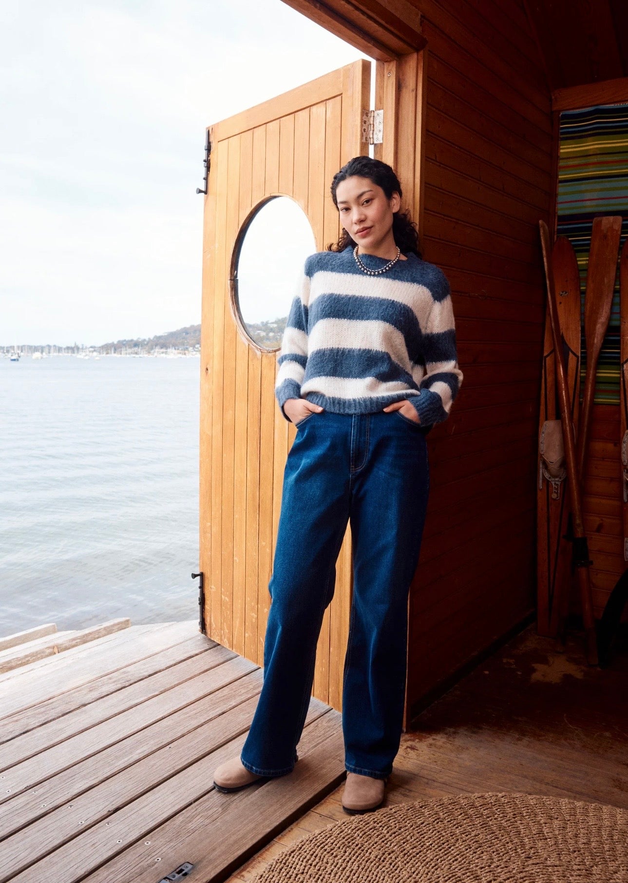 Pallas Stripe Jumper ~ Navy