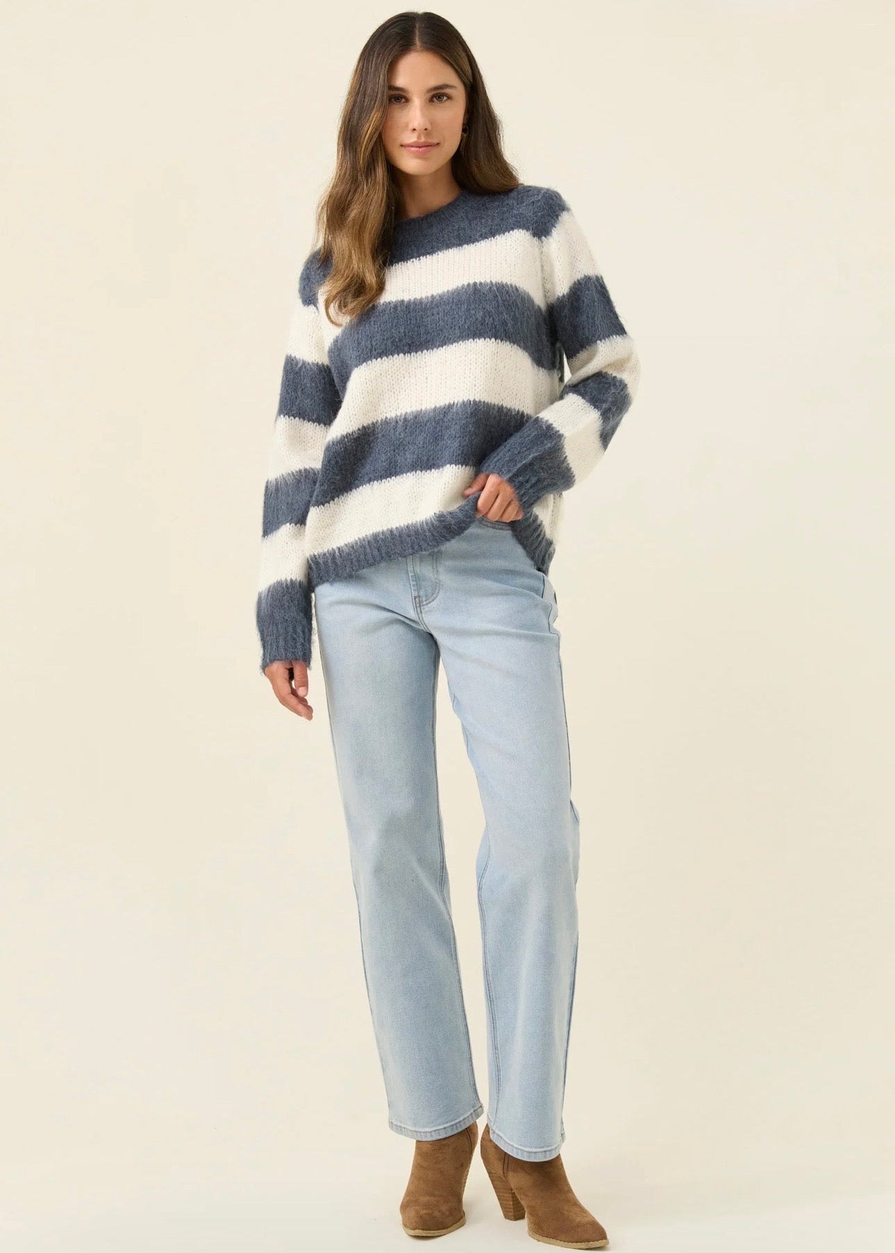 Pallas Stripe Jumper ~ Navy