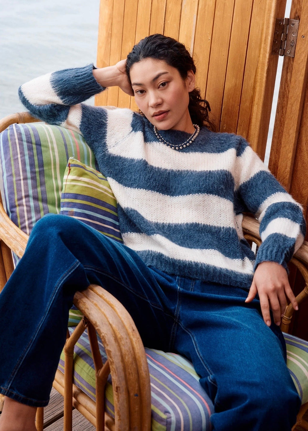 Pallas Stripe Jumper ~ Navy