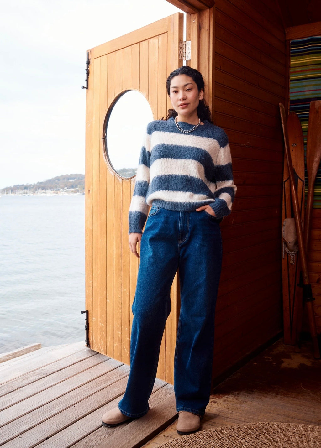 Pallas Stripe Jumper ~ Navy