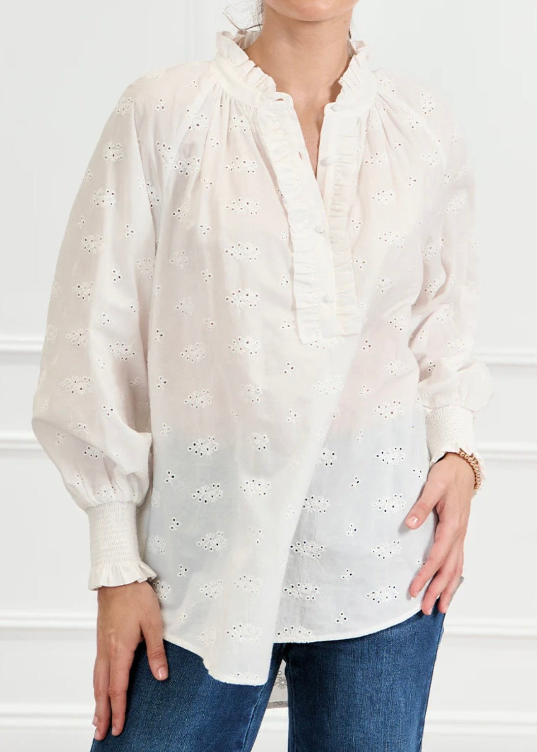 Amelie Lace Blouse ~ White